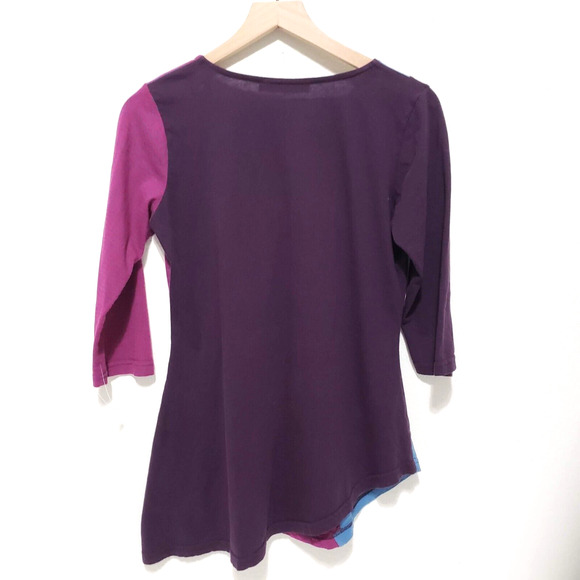 Leopards & Roses | Women's SIZE S Embroidered Art-to-Wear Artsy Tunic Shirt Y2K - Picture 4 of 8